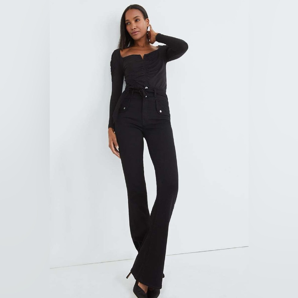 Veronica Beard Giselle Skinny Flare Jean - Onyx